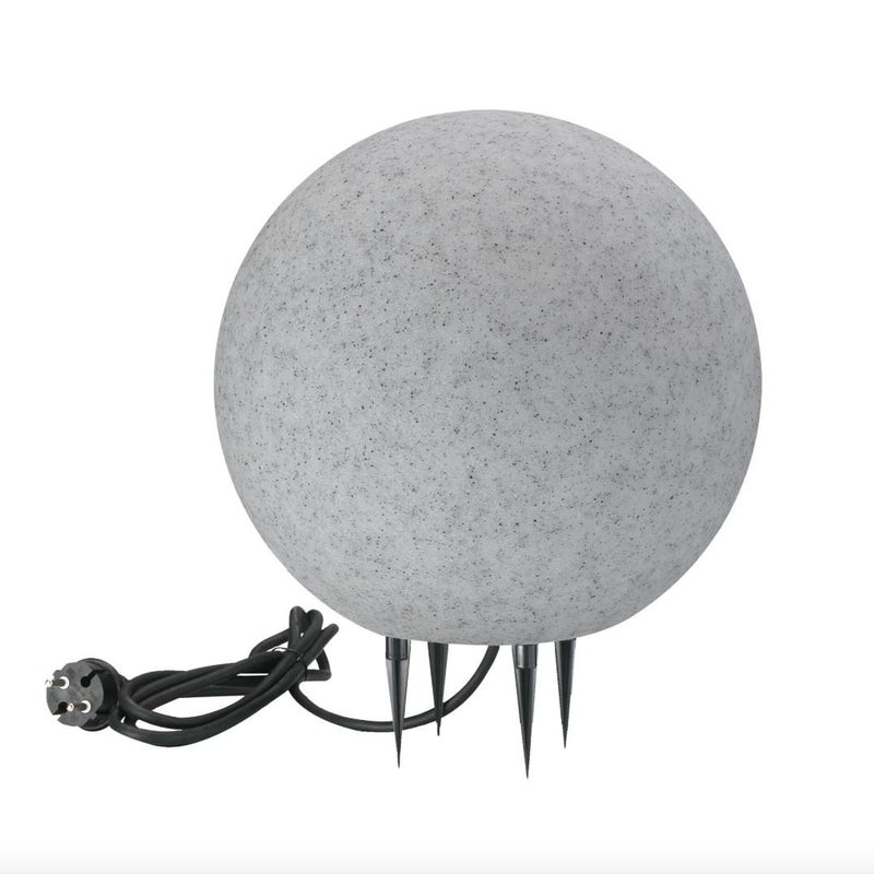 Kula ogrodowa świecąca Argento szara 1xE27x25W wym: 28 x 30 x 30 cm tworzywo sztuczne Polux
