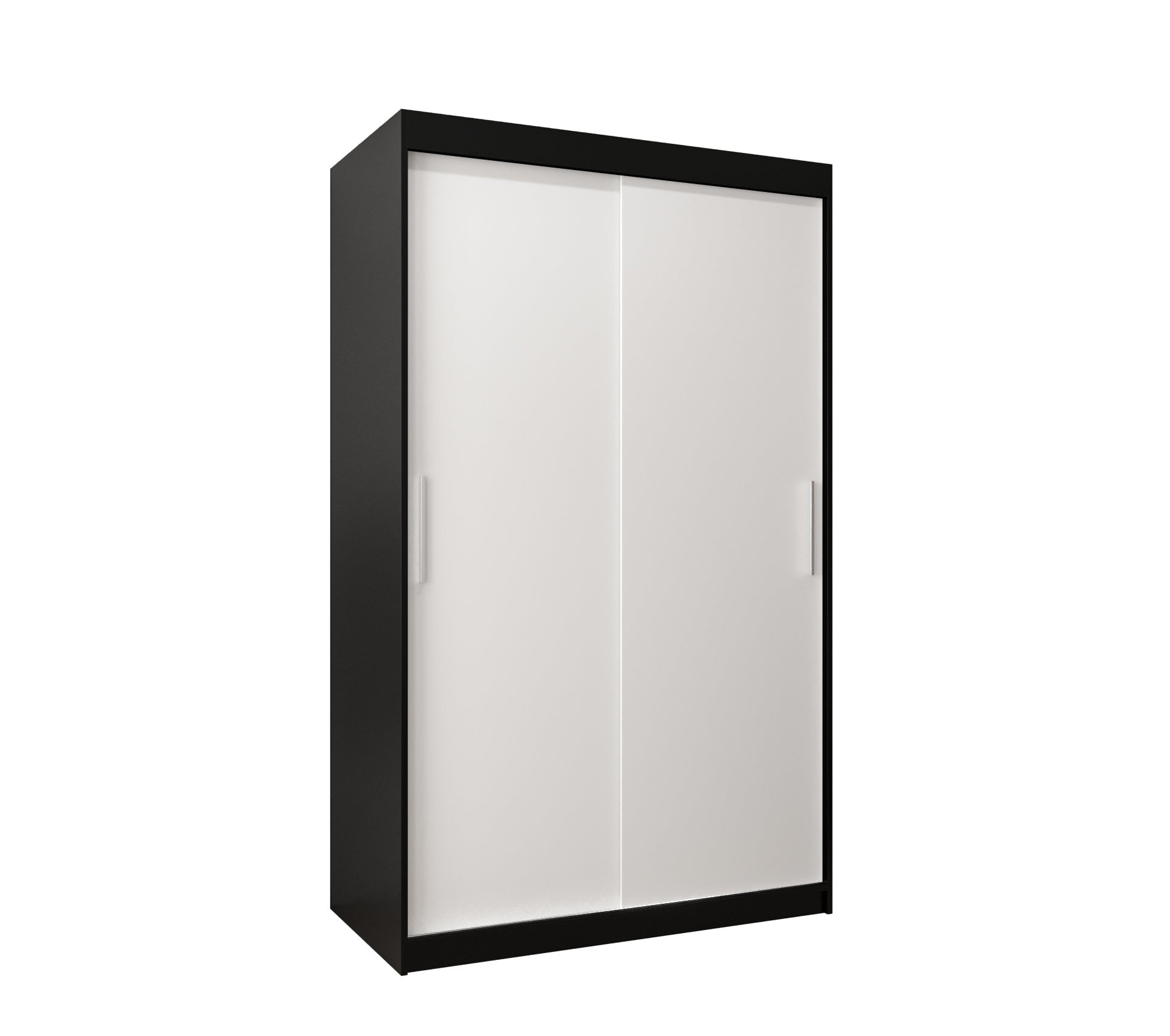 Szafa przesuwna garderoba TOKYO 120 x 62 x 200 cm Czarny + Biały - Abiks Meble