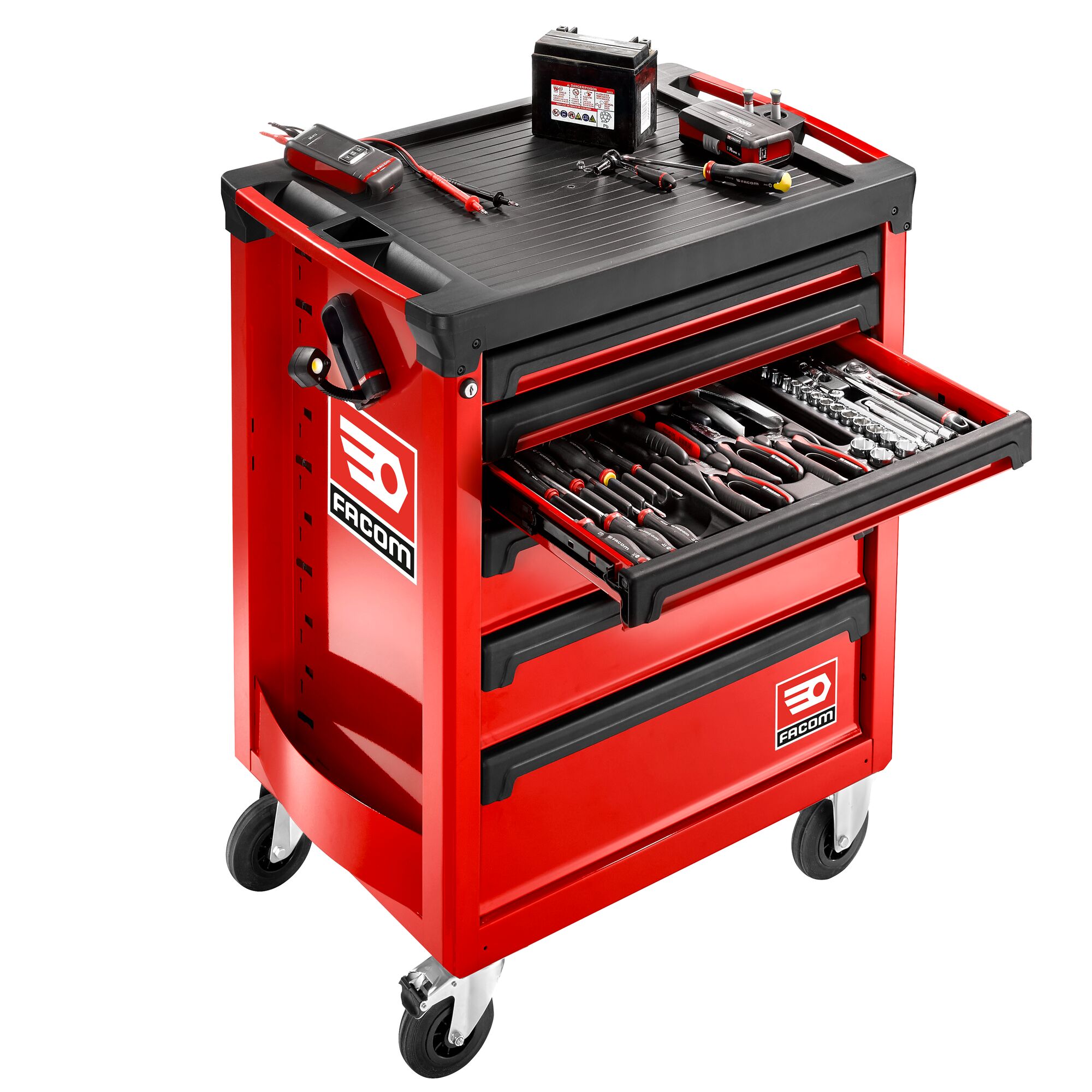 FACOM Servante d'atelier ROLL M3 6 Tiroirs Rouge - ROLL.6M3APF - 3