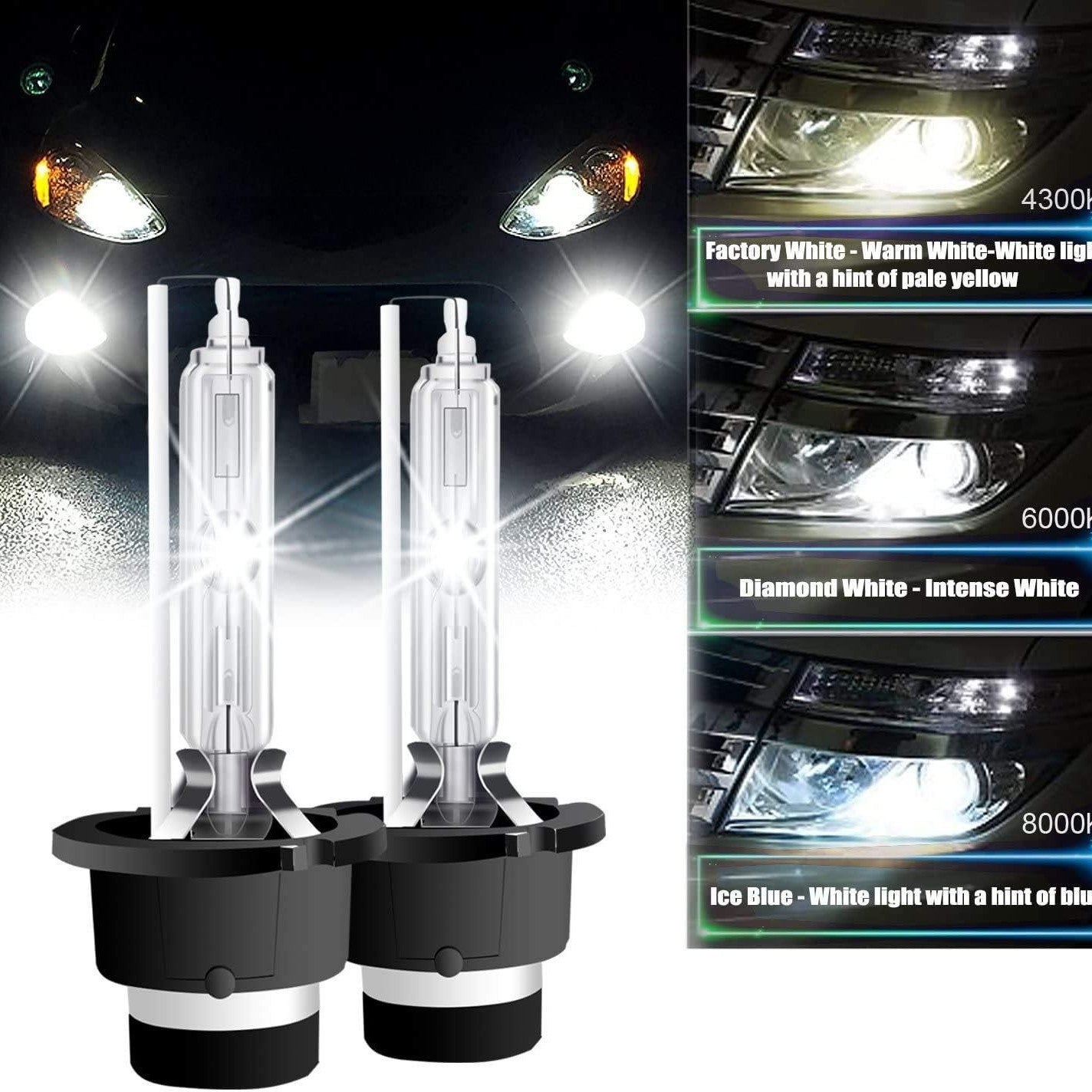 Gread - 2 D1S Ampoule Xénon - 6000K 35W – compatible et durable - lumière blanche Gread - 2 D1S Ampoule Xénon - 6000K 35W – compatible et durable - lumière blanche