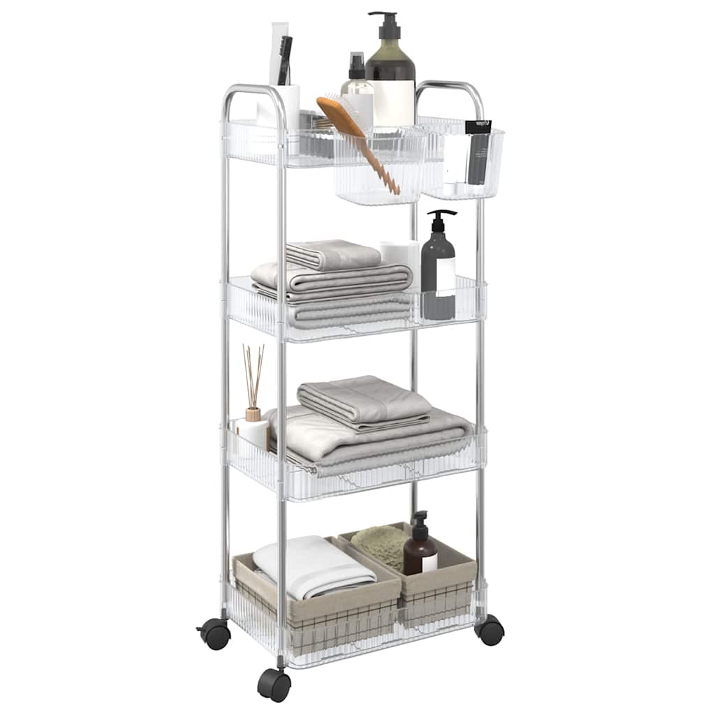 Chariot De Rangement 4 Côtés Pour Cintres Jusqu'à 150 Unités - Support Métal Avec Roulettes 4 En 1