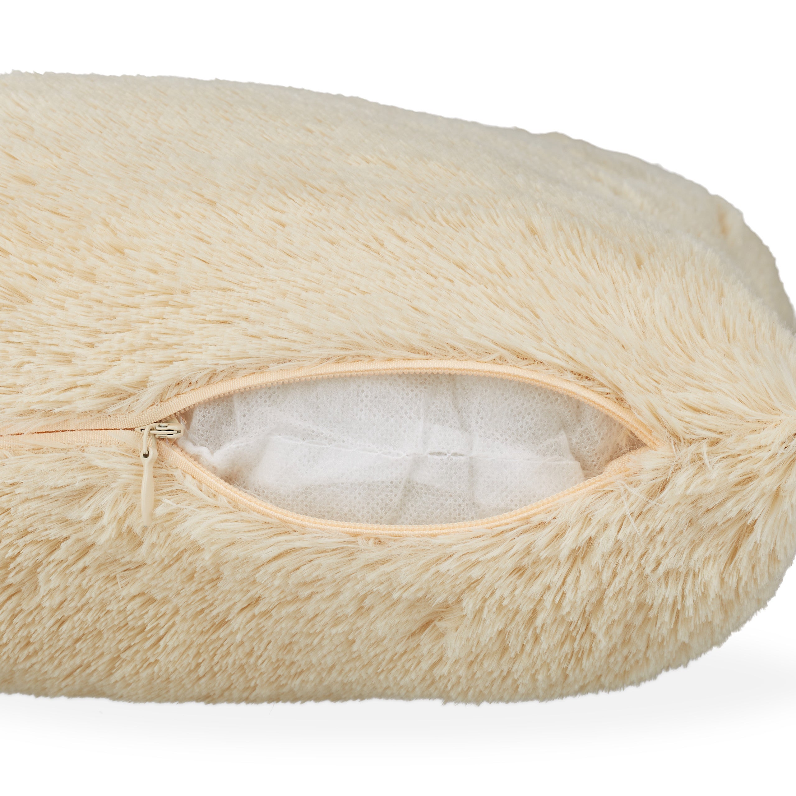 Coussin doux, lot de 4, avec remplissage, moelleux, housse amovible, coussin de canapé, décoratif, 35x40 cm, crème - 7