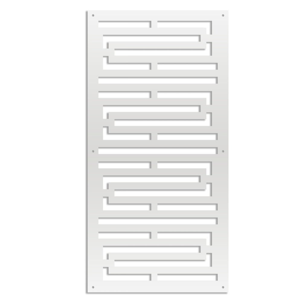 INTRICO - Panel perforowany z PVC - Osłona przeciwsłoneczna - Rozmiar 98x198 cm - Grubość 1 cm - Kolor BIAŁY