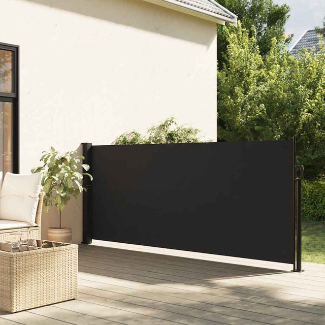 VOUNOT Paravent retractable avec housse de protection 160x300cm Marron pas cher