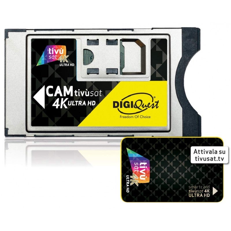 Pack Module CI+ Tivusat Digiquest We Cam - Carte Bouquet TV Italie HD - 74 Chaînes