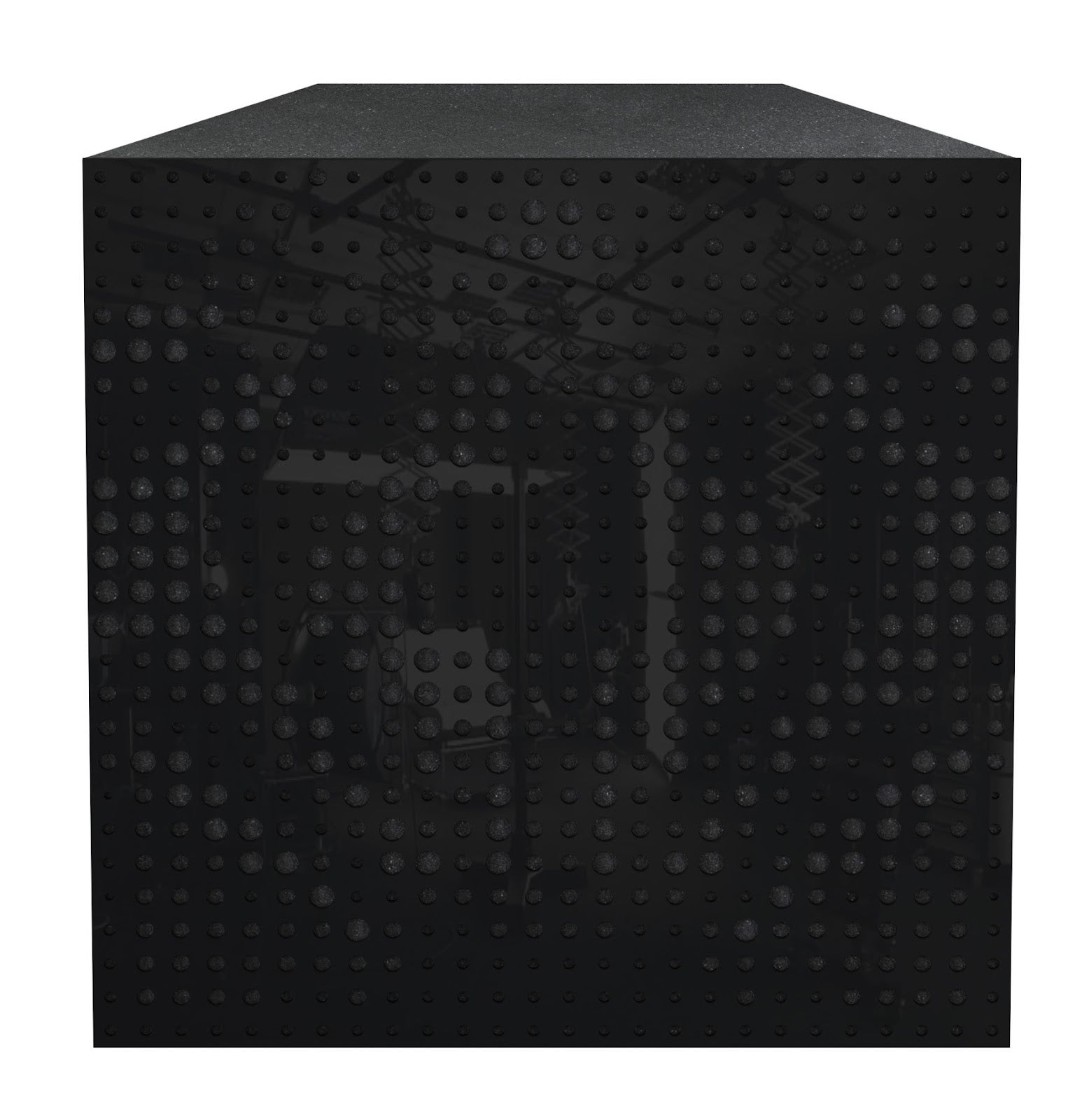 Lot de 2 Pièges à basses UNIVERSE acoustiques insonorisants 50x50x10 cm -Plastique perforé et mousse acoustique -Noir brilliant - 2