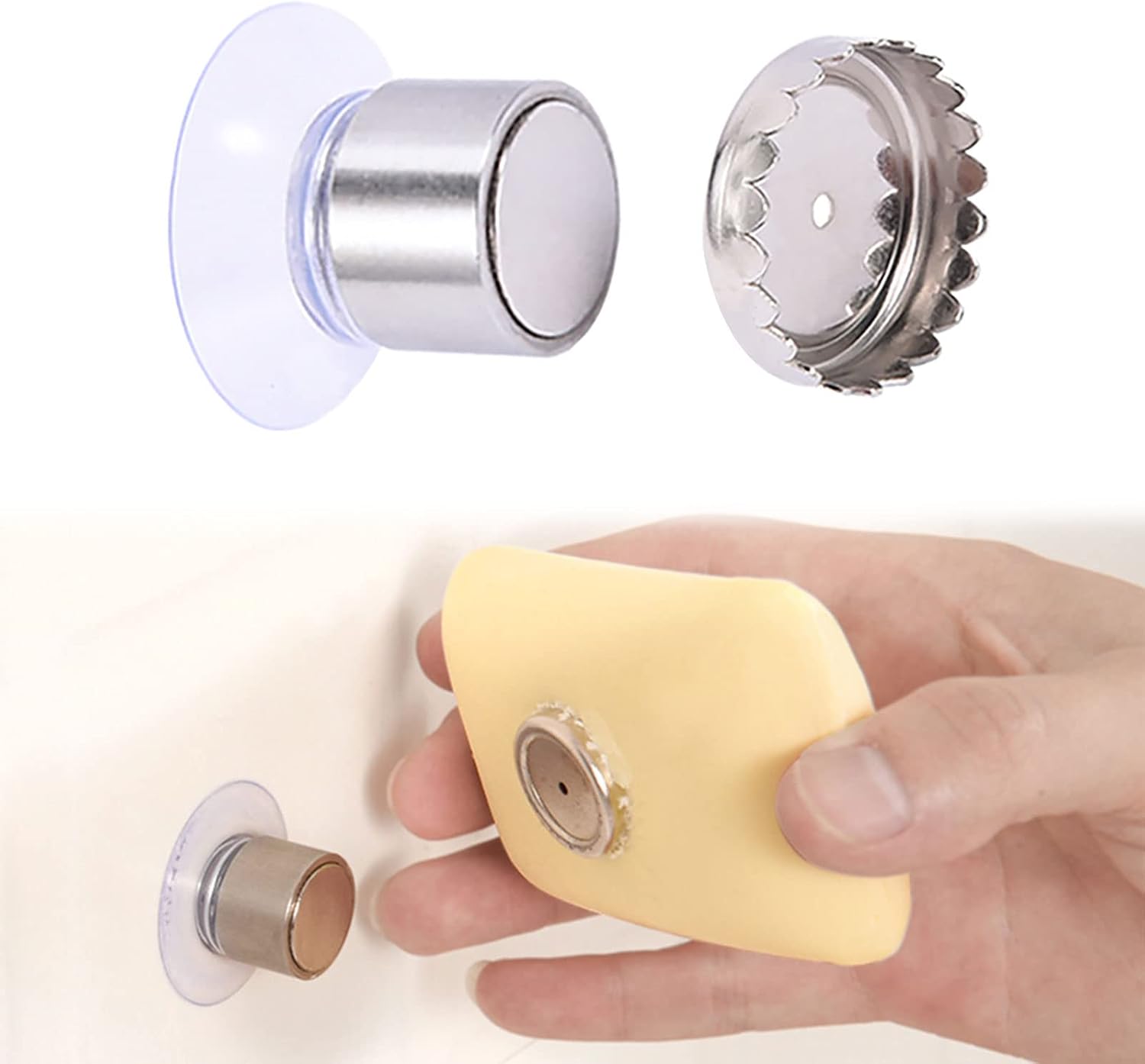 Porte-savon Magnétique Design Pour Salle De Bain - Chrome Argenté - Neuf