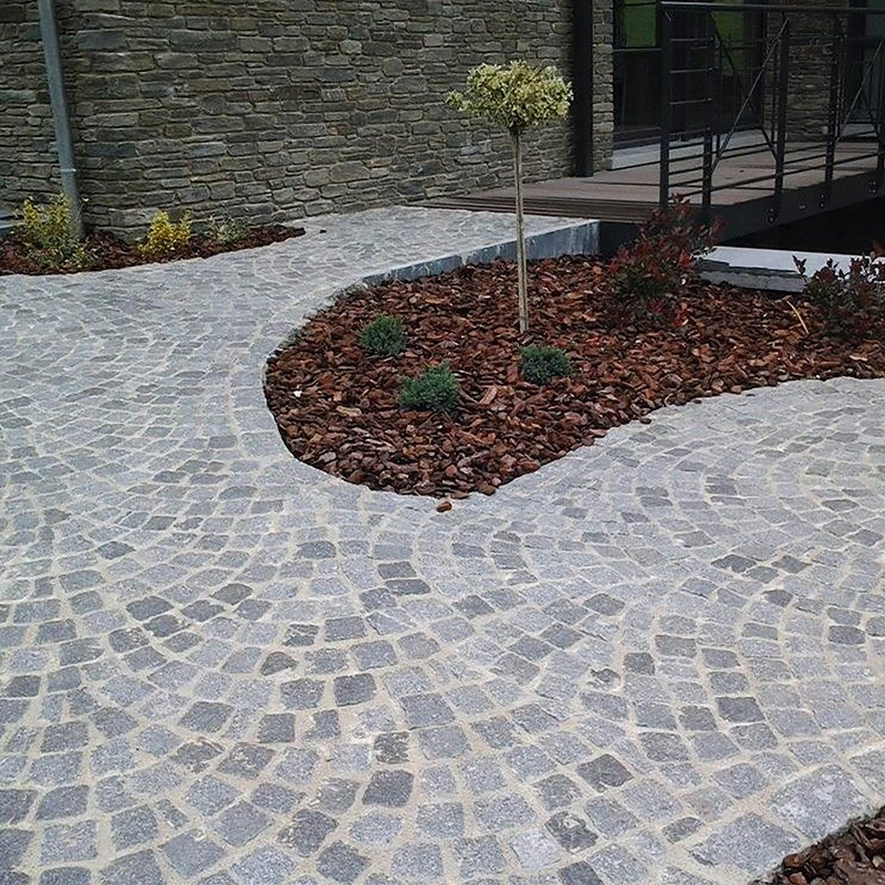 Pavé en pierre naturelle Granit Gris 10x10x8 cm - Boîte de 1m² - 3