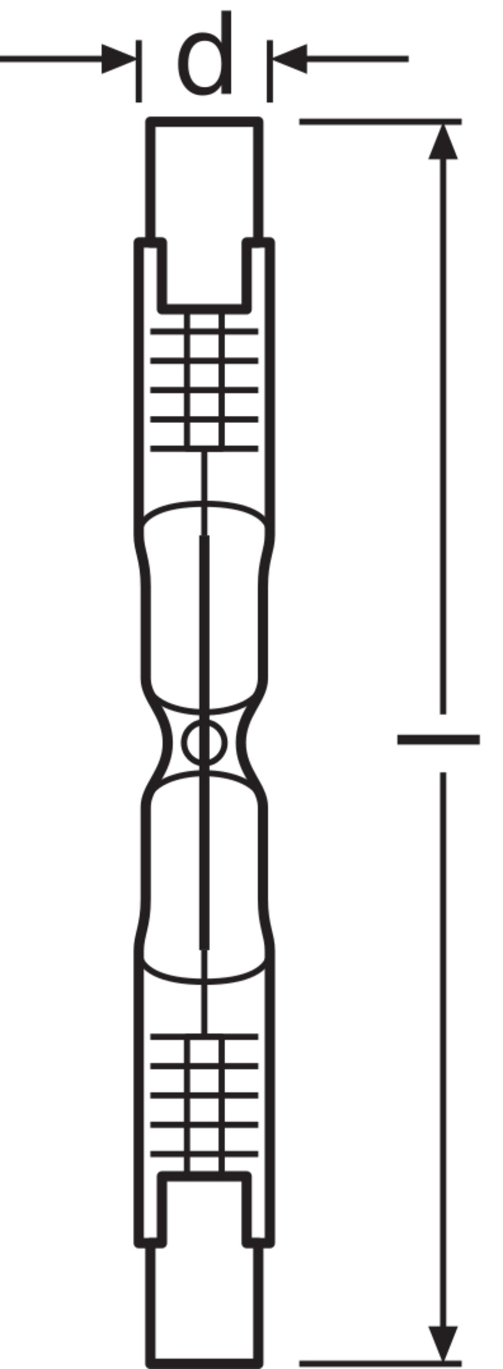 ampoule halogène osram haloline eco r7s - 80w - 2950k - 230v - t12 - 2