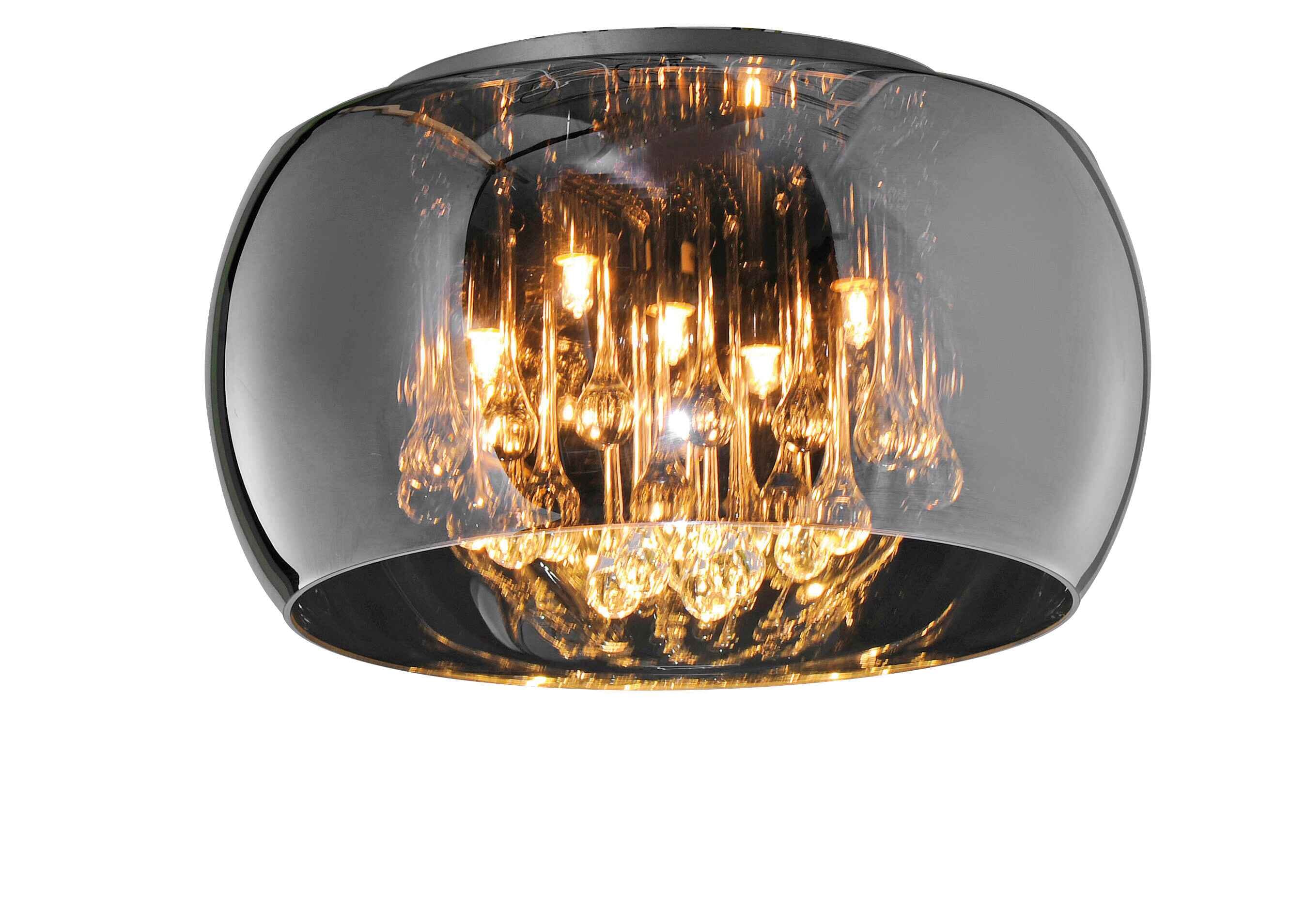 Lampa wisząca VAPORE przezroczysto-chromowana 5xG9x42W szkło wym:22x40x40cm IP20 Trio