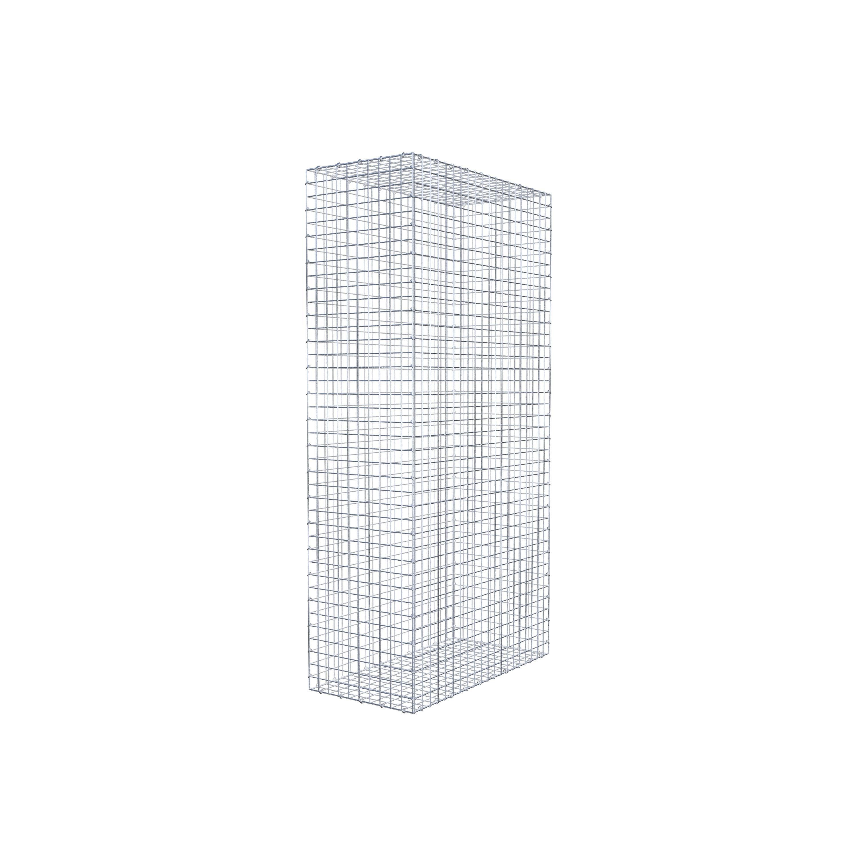 Gavión de acero galvanizado 200x100x50cm (LxAxP), malla 5 x 5cm, Anillo en C, jaula metálica para muro o jardín - 5