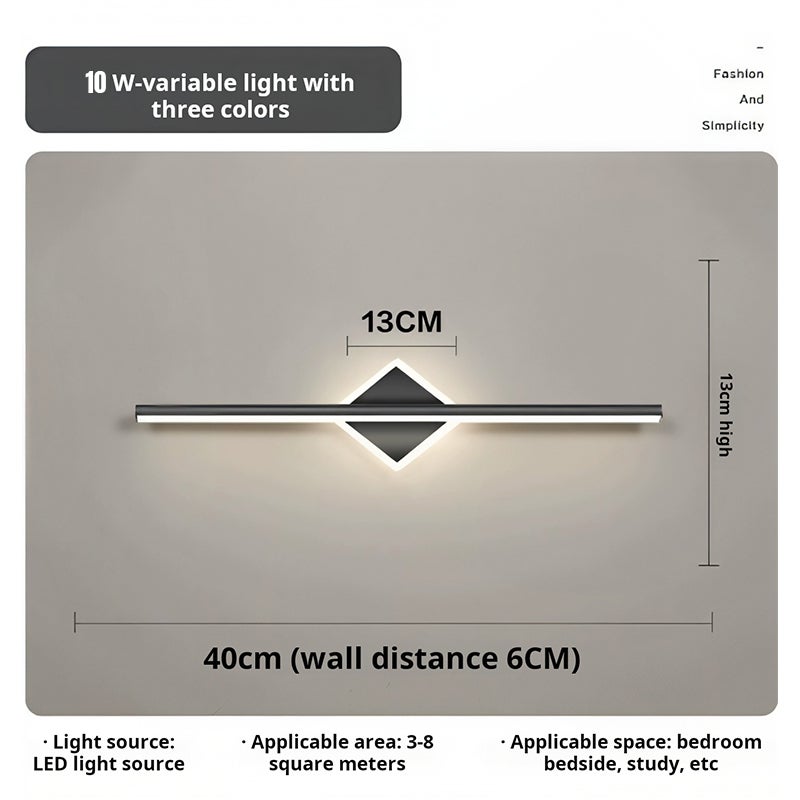 Applique Murale LED Miroir Salle De Bain - Tricolore, Dimmable, étanche, Angle Réglable 180°, 60 Cm