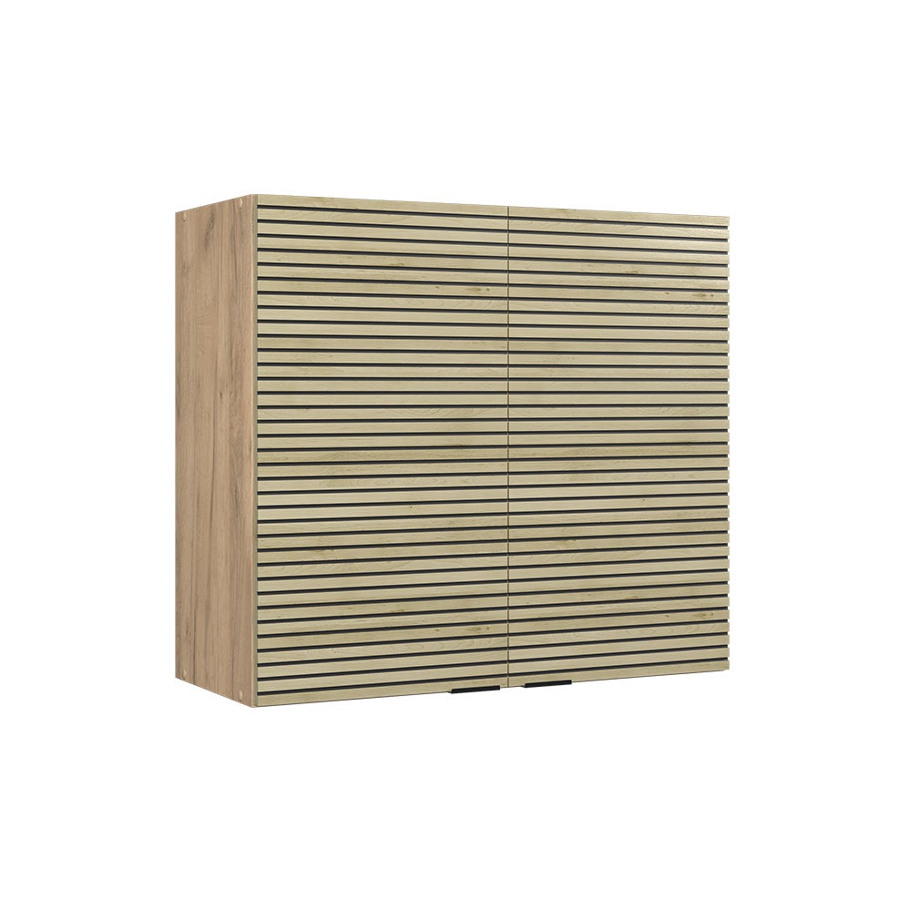 Vicco Szklana szafka kuchenna Fame-Line, Panel dębowy, 80 cm