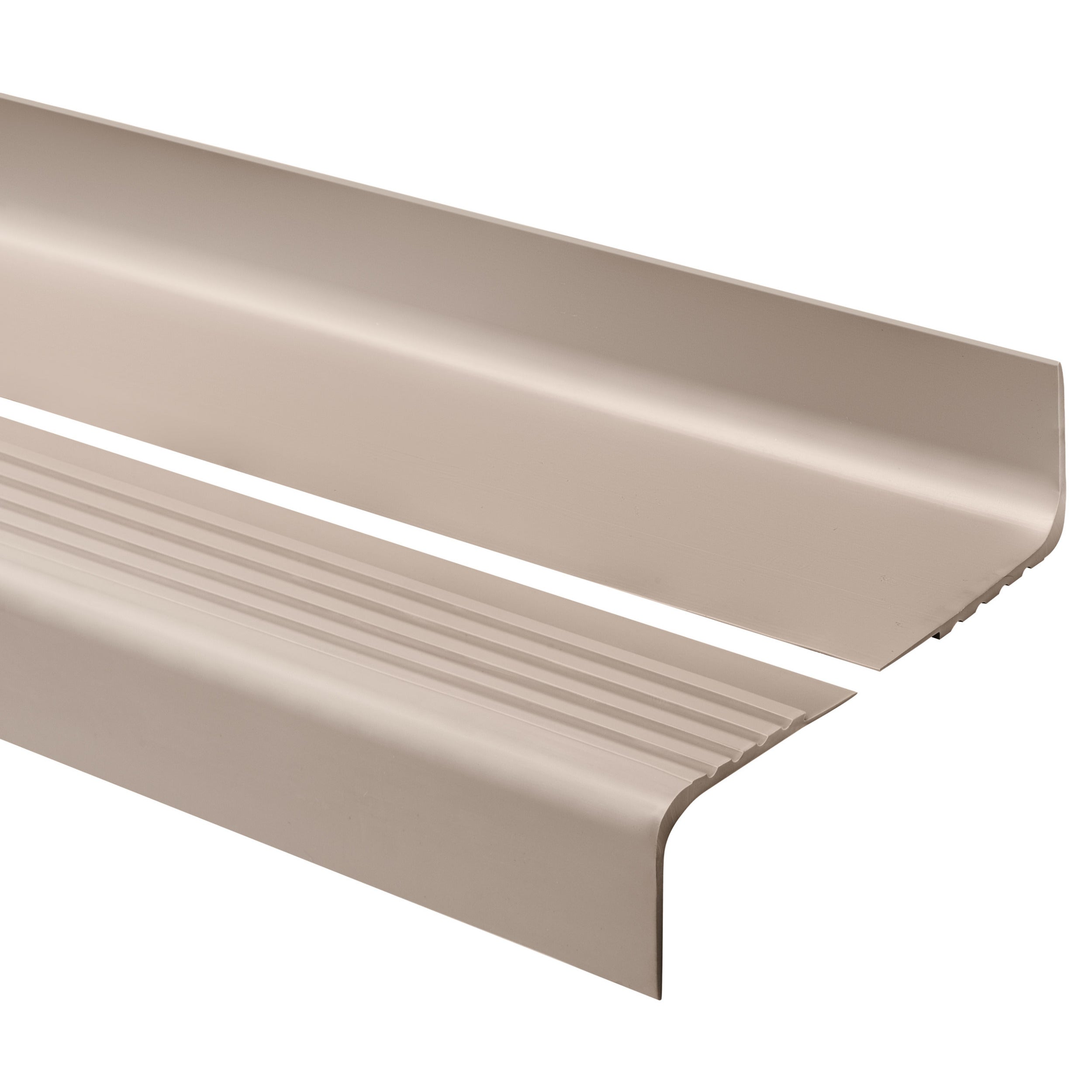 Profil schodowy 50x24 mm PVC na krawędzie stopni antypoślizgowy - 150 cm, beżowy