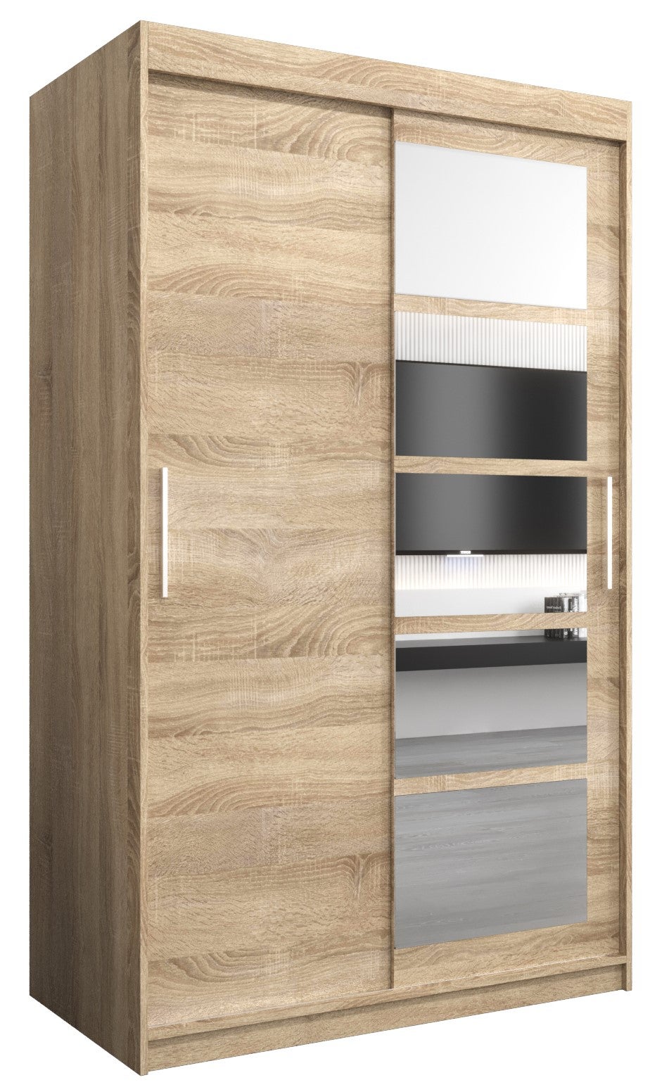 Szafa przesuwna garderoba ROMA 1 120 x 62 x 200 cm Sonoma - Abiks Meble