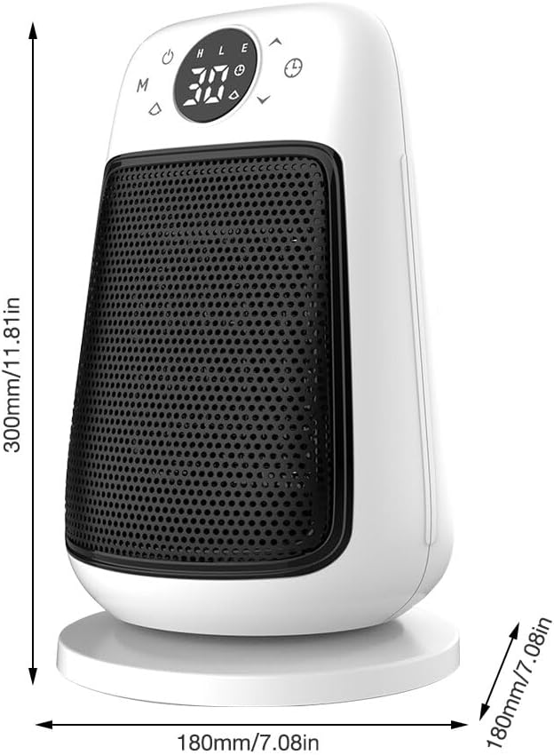 Chauffage D'appoint, Chauffage Electrique Puissant 1500W Avec Modes Eco Et Oscillation 70 Thermostat Minuterie 1 12h Leger Et Silencieux Securite Darret Automatique Chauffage Soufflant 92253781