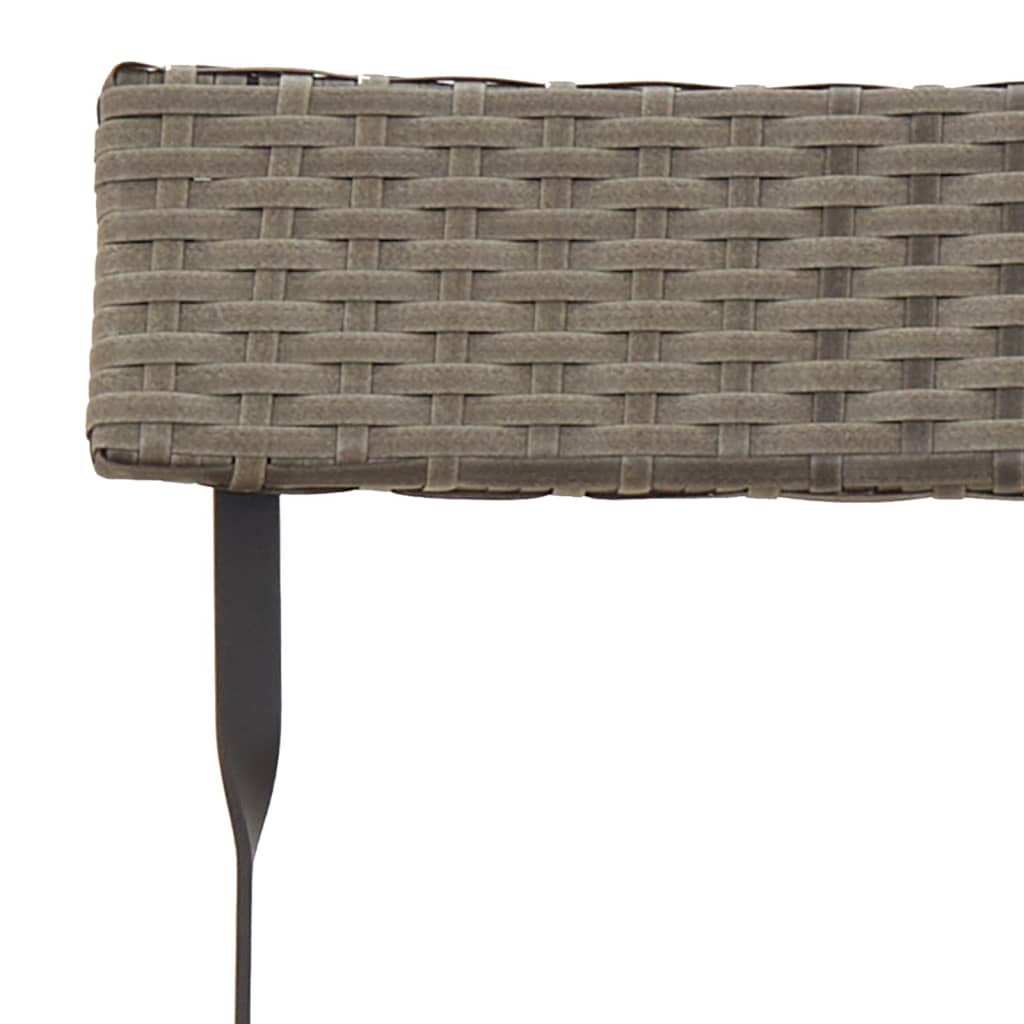 Maison Exclusive - Sedie Pieghevoli da Bistrò 6 pz Grigie Polyrattan e Acciaio - 8