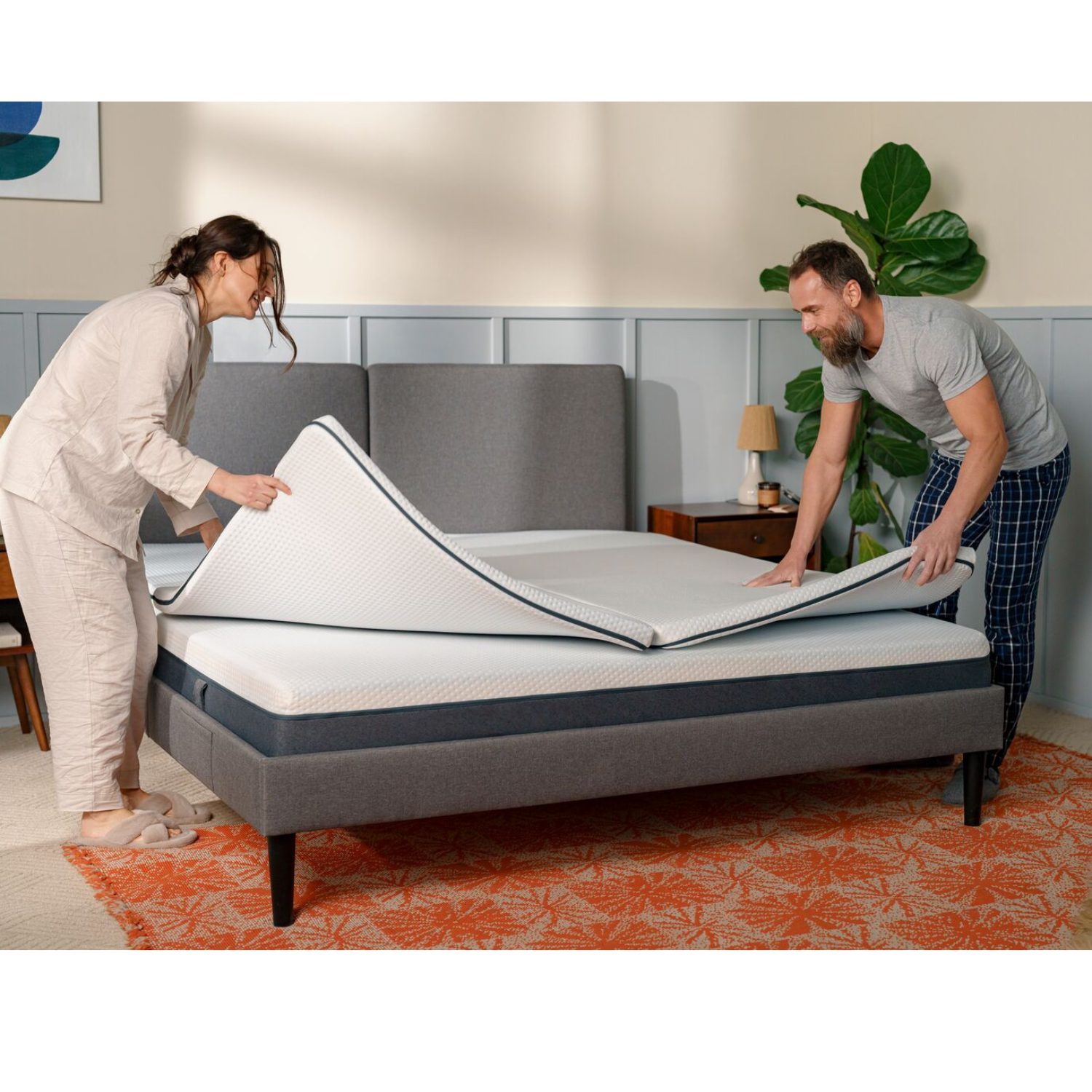 Emma | Surmatelas Réversible 160x200 cm | Souplesse Et Adaptabilité | Confort Personnalisable | Housse Lavable | 6 cm Additionnels - 3