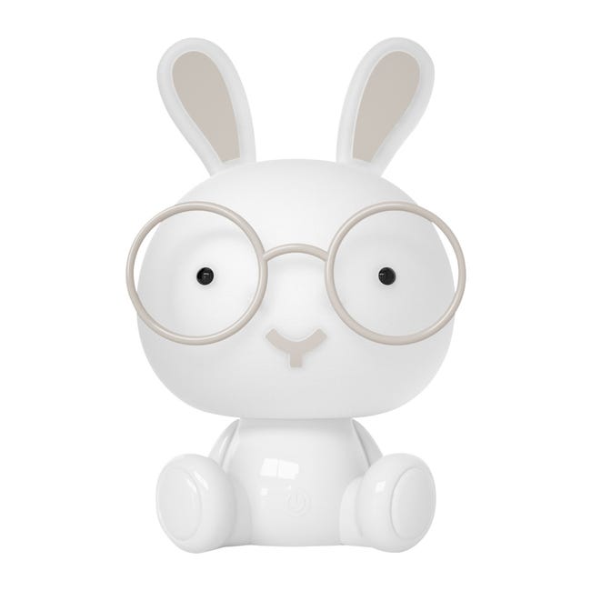 Lampe de table enfant blanche LED 2,5W RGBW Polux | Leroy Merlin