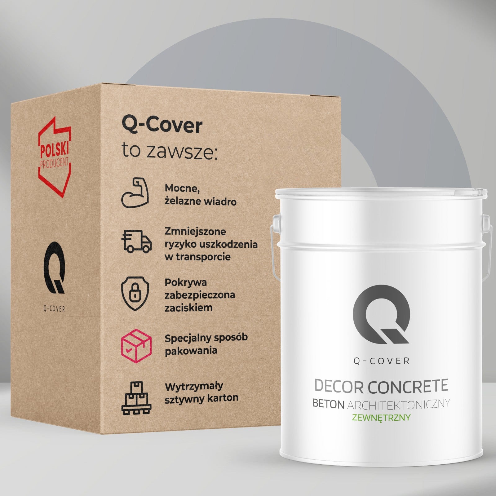 Beton Architektoniczny Zewnętrzny Q-Cover Czerwony Ognisty H3616 15KG