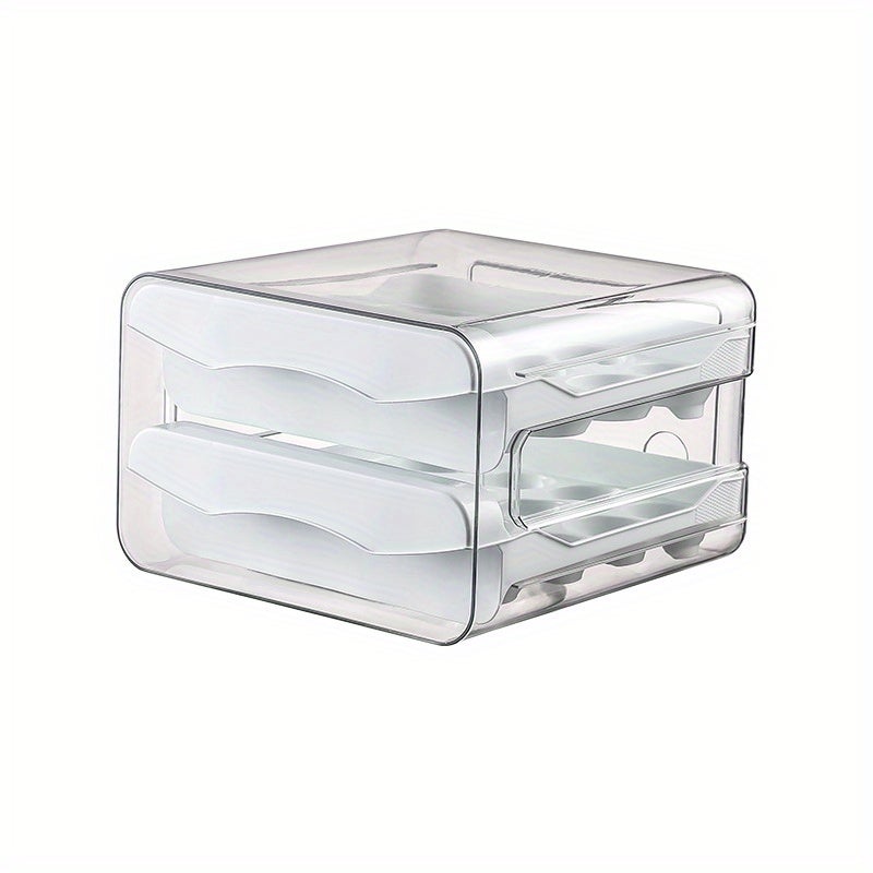 NICOLA Ensemble de boîtes de rangement pour œufs 1 pièce, style double tiroir, lavable à la main, parfait pour stocker et organiser les blancs d'œufs - 3
