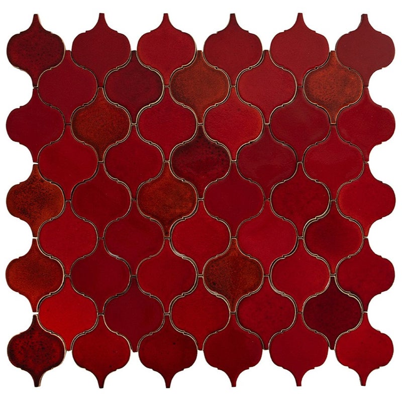 Płytki ścienne arabeska Stygnąca lawa – Mozaika ceramiczna do łazienki, Kafle okładzinowe wewnętrzne | Płytki kuchenne kolorowe, 0,3 m²/zestaw