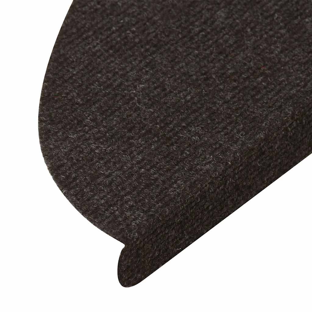 Tapis d'escalier auto-adhésifs 20 pcs noir 56x17x3 cm - 6