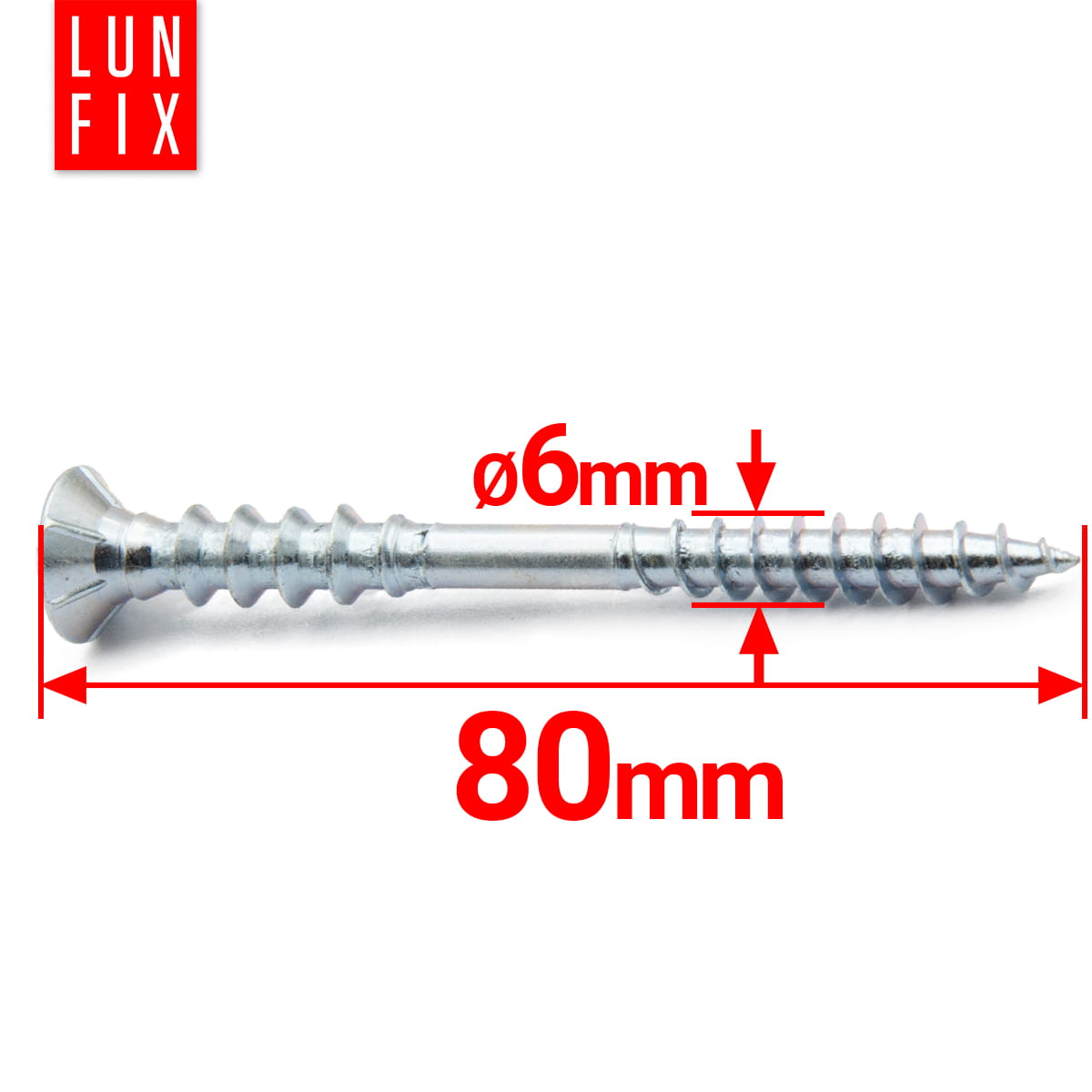Wkręty dystansowe regulacyjne 6x80mm 100szt. - 2