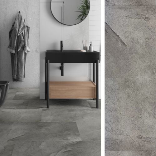 Arquiservi|suelo vinílico en click spc loseta xl. base incluída (6mm) (26,09 m²) apeninos. ideal para baños y cocinas, resistente, hidrófugo.