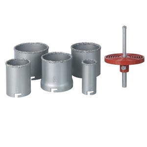 Punte Diamantate Per Piastrelle - Set 8 Pezzi Con Adattatore, 6-18mm