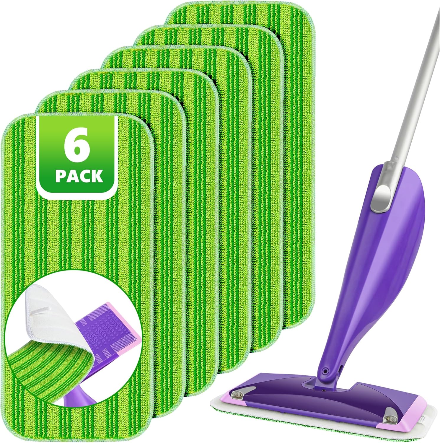 Wielorazowe chusteczki kompatybilne z Swiffer Wet Jet, chusteczki do czyszczenia na mokro i na sucho do wkładów Wet Jet o długości 30 cm, opakowanie