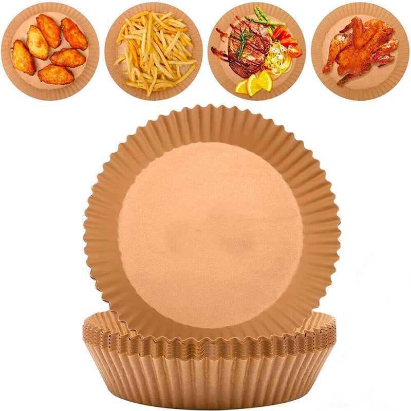 Fodere usa e getta in carta da forno per friggrice ad aria, accessori per friggrice ad aria antiaderenti, accessorio per friggrice ad aria pergamena Aerogrill per arrostire  15