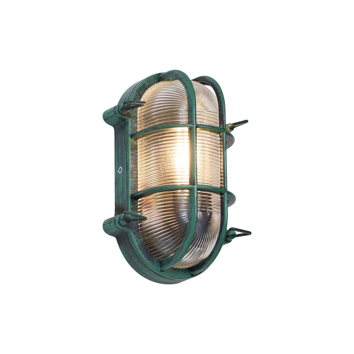 Qazqa przemysłowy lampa ścienna zewnętrzna IP44 do ogród - Nautica - zielony, max. 15w, kompatybilny z żarówką LED, e27, 25cm