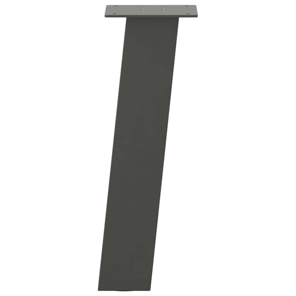 Pernas para mesa de centro 4 peças aço antracite 42 cm - COMFORTXL - 5