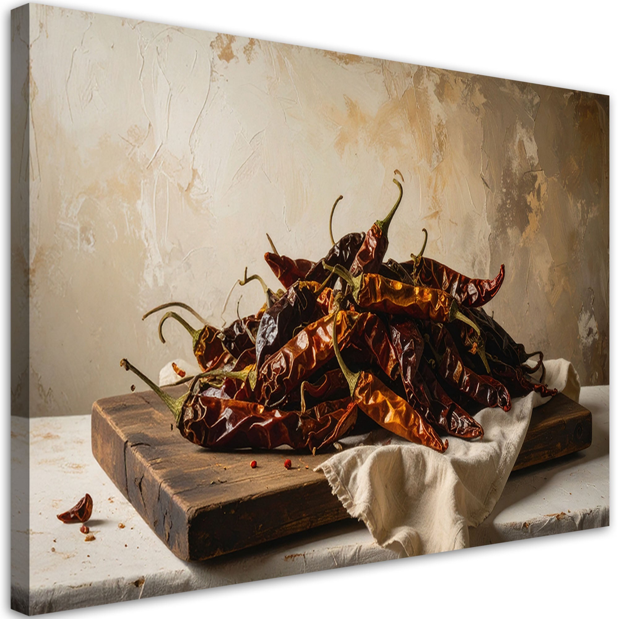 Obraz do kuchni jadalni restauracji, Suszone czerwone papryczki 120x80