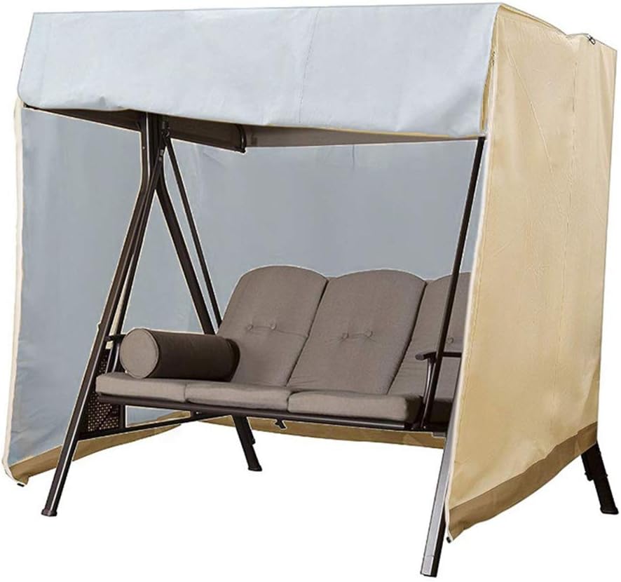 Wodoodporny pokrowiec na huśtawkę ogrodową trzysekcyjną, wykonany z tkaniny Oxford 210D odpornej na promieniowanie UV, 220 × 125 × 170 cm