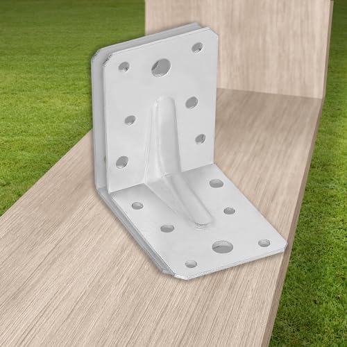 Lot de 12 Cornières en acier 75x75x55 mm - Equerres de fixation galvanisées renforcées - Connecteurs d'angle - KOTARBAU - 6