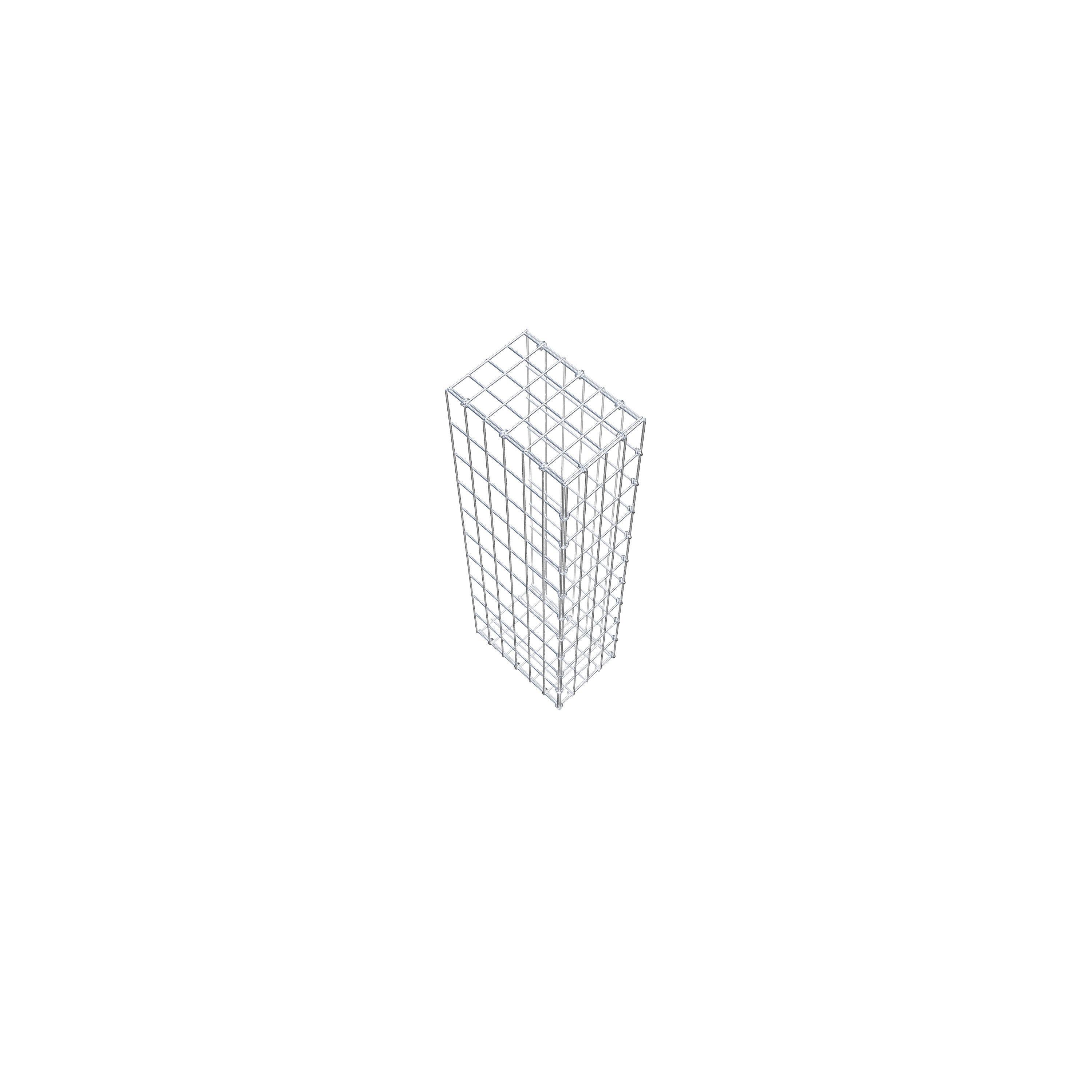 Gavión para alargar en acero galvanizado 100x30x20cm (LxAxP), malla 5 x 10cm, Anillo en C, sin rejilla frontal - 4