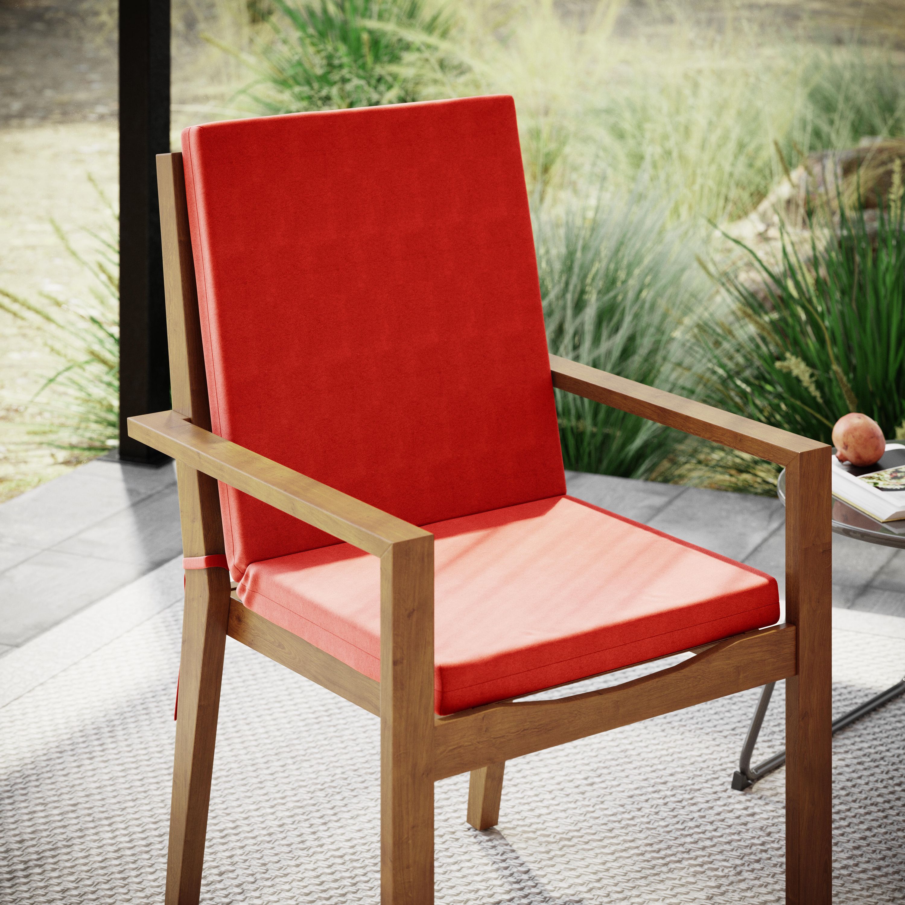 Poduszka na krzesło z oparciem Comfort czerwona 45x90 cm