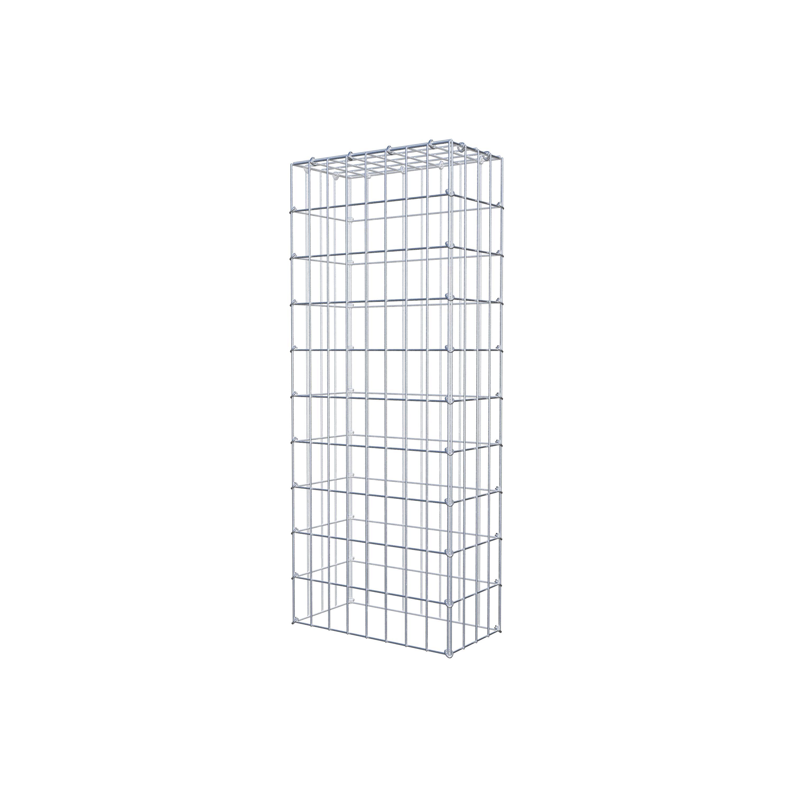 Gavión para apilar en acero galvanizado 100x20x40cm (LxAxP), malla 5 x 10cm, Anillo en C, sin rejilla inferior - 2