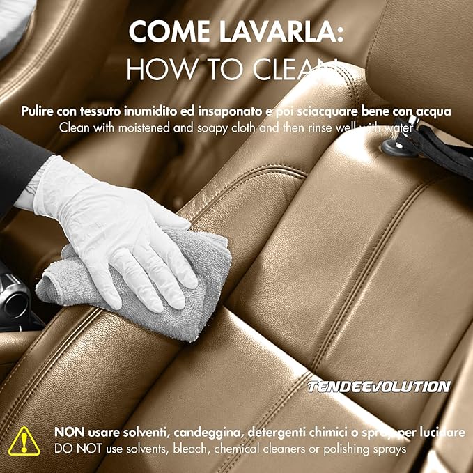 Couro sintético de qualidade 'Sierra', cor linho 04 - Robusto, elegante - Ideal para carros, motas, mobiliário - Venda ao metro - 5
