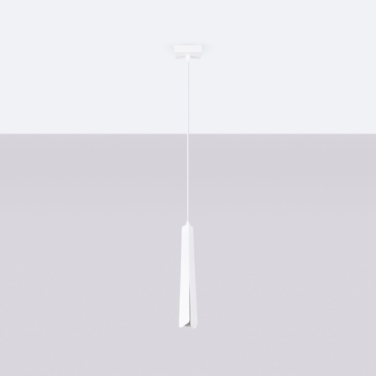 Lampa wisząca ASTEL 1 biała LED 4000K - 8x8x120cm Sollux