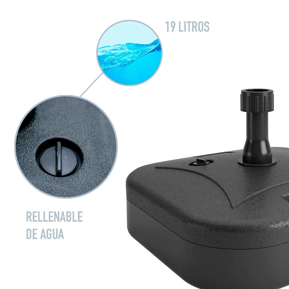 Porte-parasol en plastique rechargeable 19 kg Aktive Garden - 3