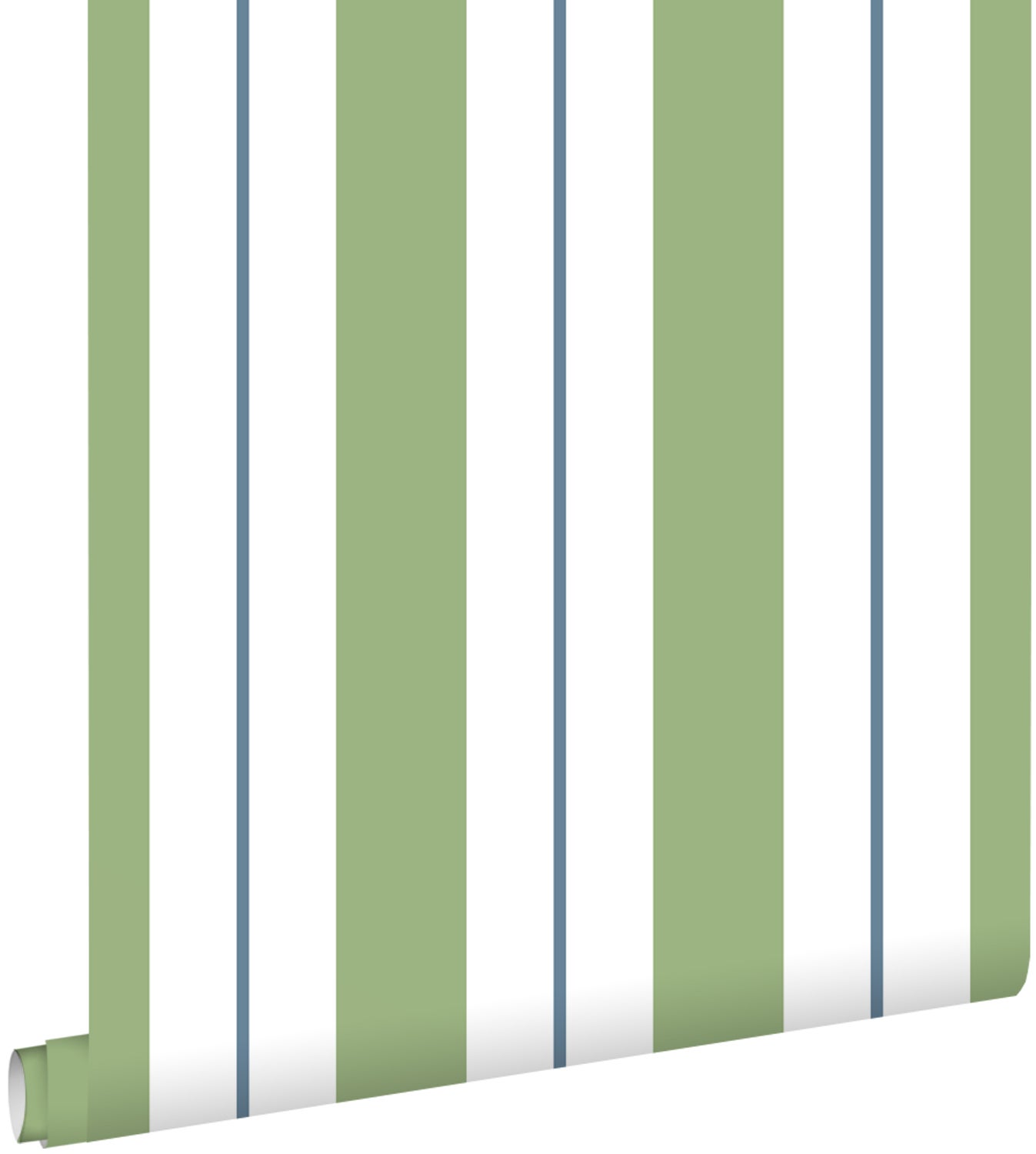 Tapeta paski zielonymIniebieskim - 50 x 900 cm - ESTAHOME