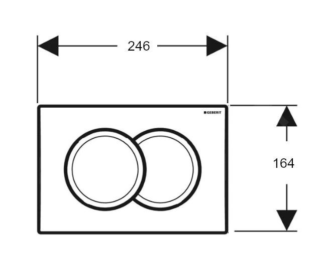Bâti-support GEBERIT Duofix pack réservoir encastrable et plaque DELTA 01 Blanc BR avec WC suspendu ROUND SMART Blanc Tornade 3.0 par KP - 7