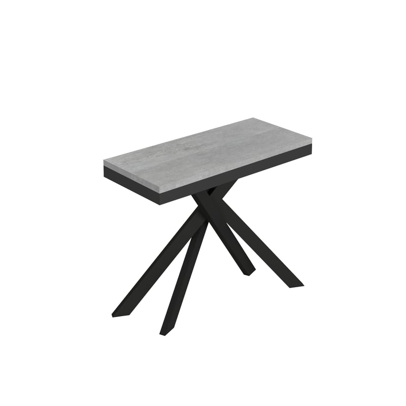 Stół konsolowy Saki Small Evolution rozkładany 90x40/196 cm, rama betonowa antracytowa