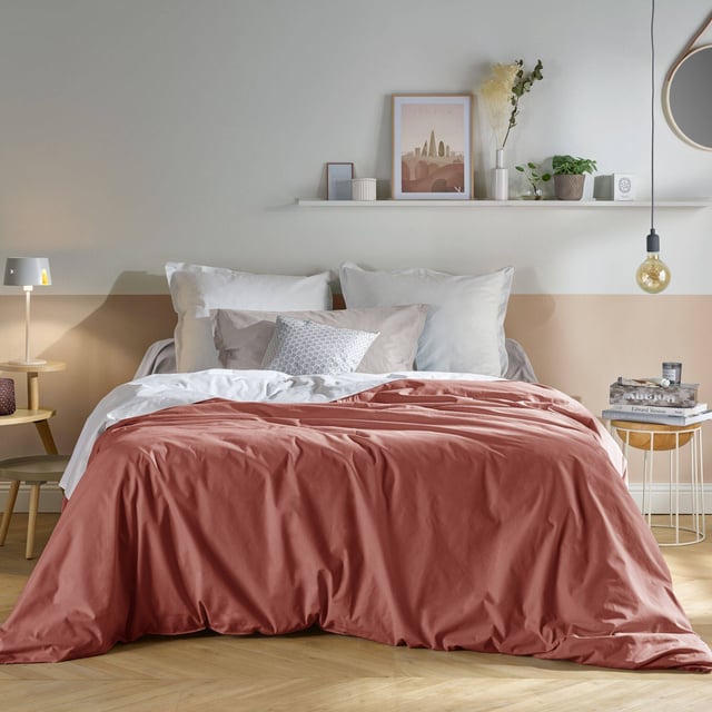 Housse de couette coton bio Fil & Sens-200 x 200 cm-Terracotta