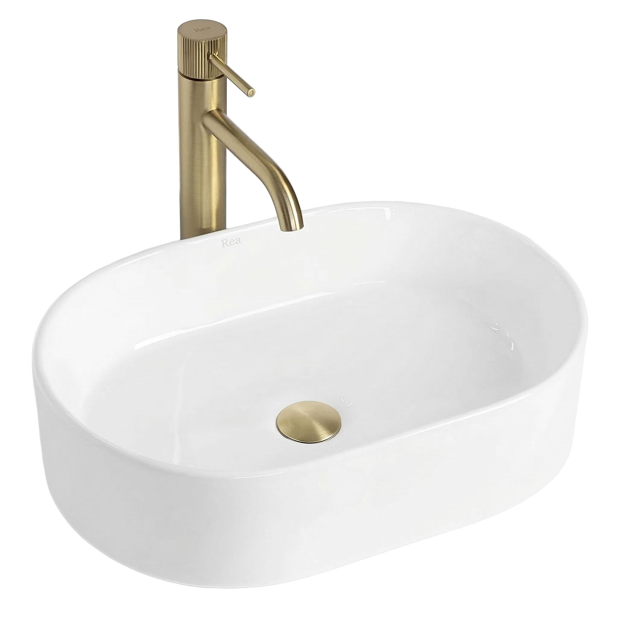 Rea Lavoar Ceramic Pentru Blat Nadia 46 White