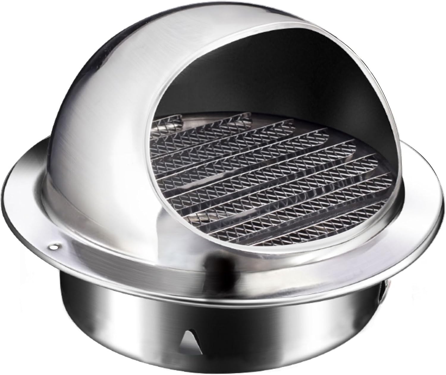 Pokrywa wentylacyjna suszarki, wentylacja okrągła, osłona przeciwdeszczowa ze stali nierdzewnej, 13 cm.