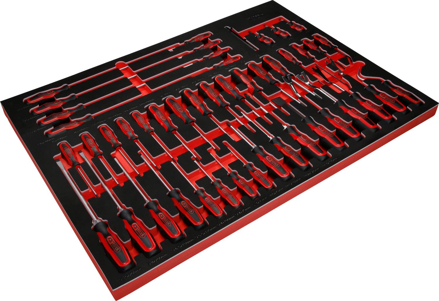 KS TOOLS Jeu de tournevis dans insert en mousse, 46 pcs - 2